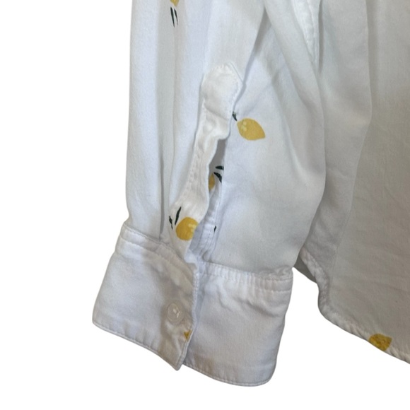RAILS - Rosci Citron Lemon Print Rayon Button Front Shirt Medium - Picture 3 of 10